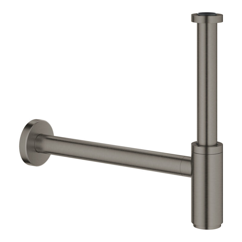 Praustuvo sifonas 1 1/4″,  brushed hard graphite