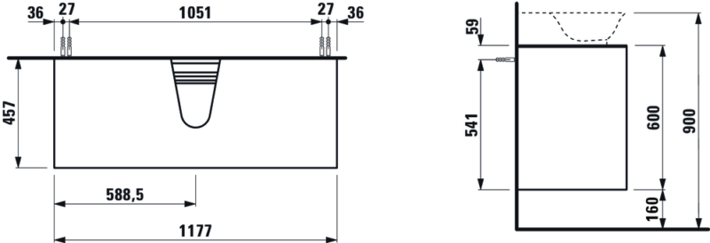 THE NEW CLASSIC spintelė praustuvui 1175x455x600 cm, traffic grey internetu