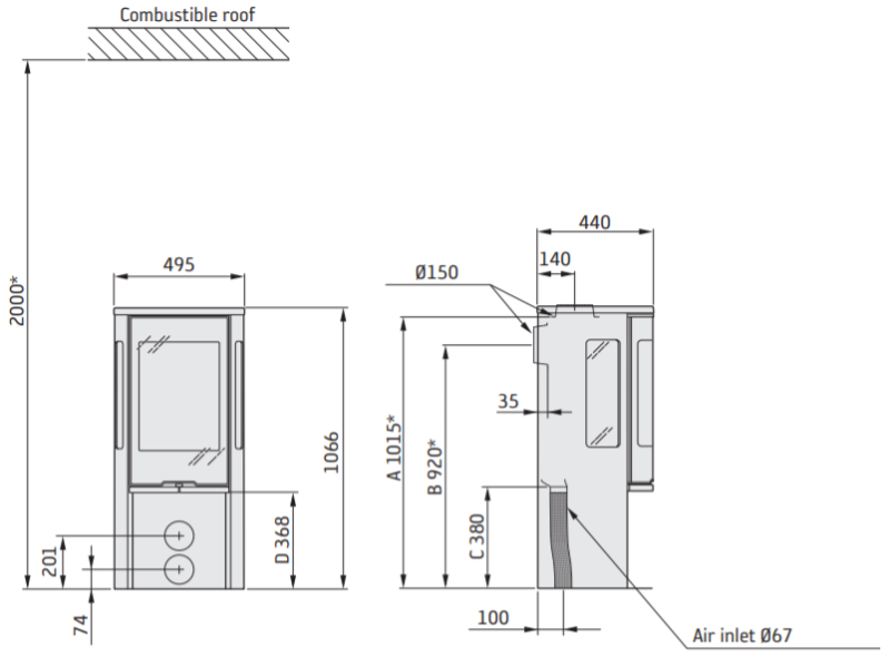 Krosnelė CONTURA 556:1 STYLE, ketinėmis durelėmis, juoda sp. su ketiniu viršum (komplektas: 298079, 298095)