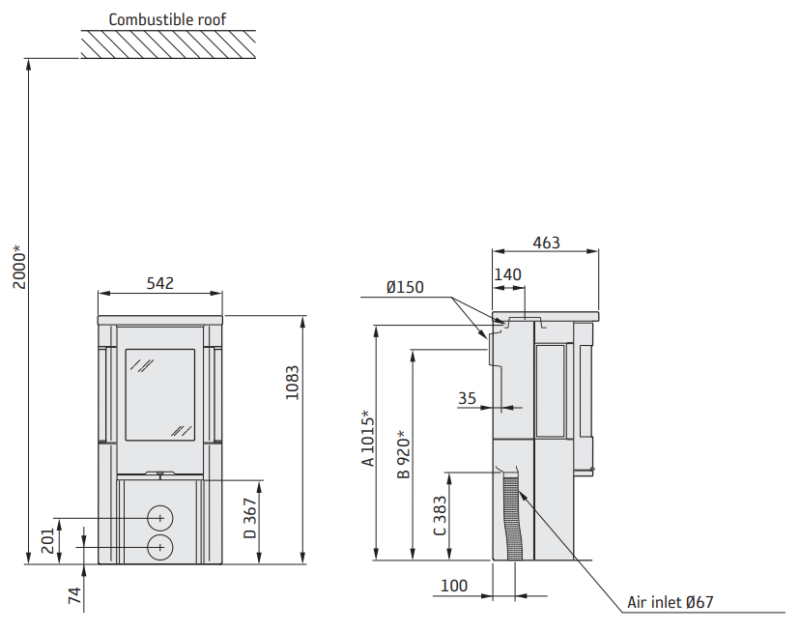 Krosnelė Contura 556T Style pilka sp., su muilo akmeniu (komplektas: 298081, 803376) internetu