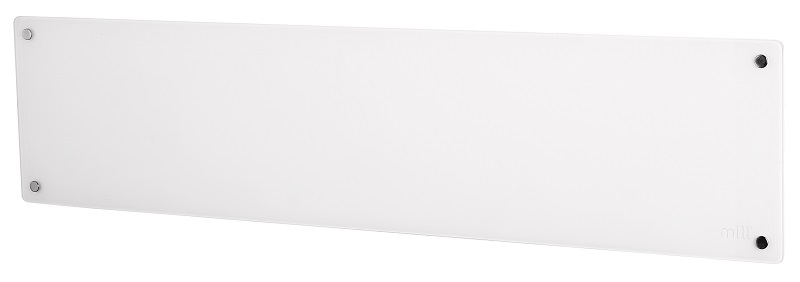 Stiklinis panelinis šildytuvas Mill Glass su WIFI, 800W, baltas