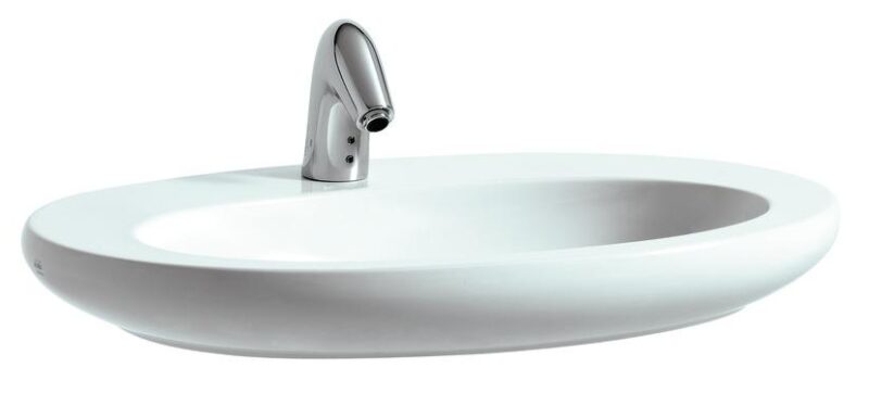 IL BAGNO ALESSI ONE praustuvas-dubuo 75×52 cm, be angos maišyt.su neuždar.d.v.ir keram.d.v.gaubteliu su LCC baltas