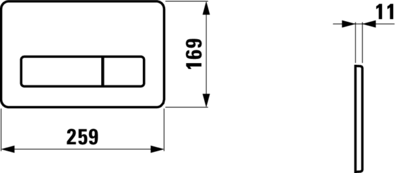 WC nuleidimo klavišas AW2 Actuator, dvigubo nuleidimo, nerūdijantis plienas internetu