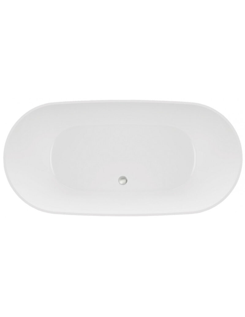 Akmens masės vonia Vayer Balara 163×79 cm, ovali, balta