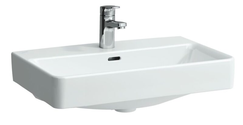 Praustuvas Laufen PRO S Compact 60x38cm, su 1 anga maišytuvui viduryje, baltas