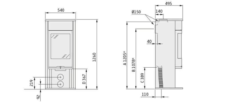 Krosnelė Contura C610G:1 AN juoda (798404, 398285, 803656) internetu