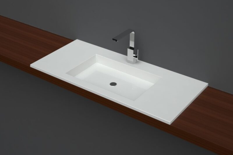 Akmens masės praustuvas Vispool F-1000, 1000x450x90 mm, baltas kaina
