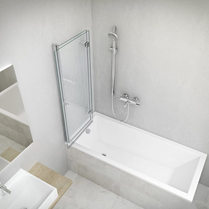 Akrilinė vonia Roth Kubic Neo Slim 170×75 cm, balta