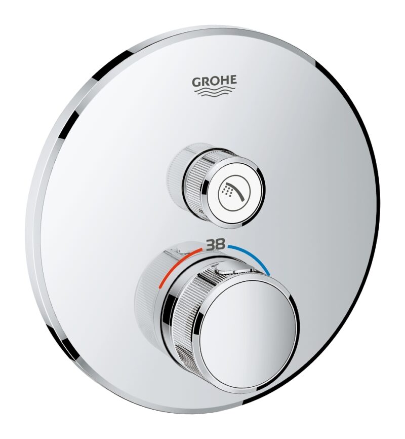 Virštinkinė dušo maišytuvo dalis Grohtherm Smartcontrol, 1 padėtis, chromas