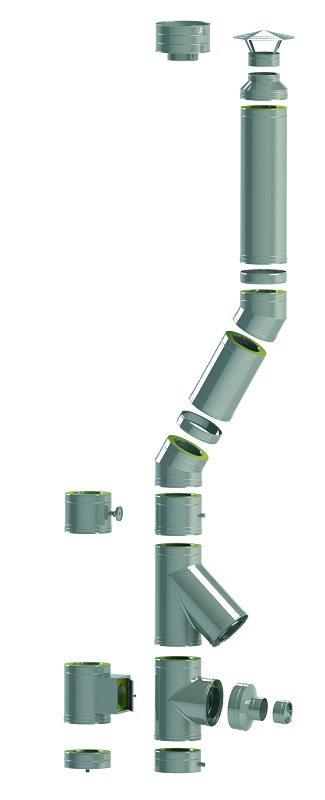 DW dūmtraukio segm. HeatUp NPNP d.200/250, L-0.5m (H221 1 1101 0200 050)