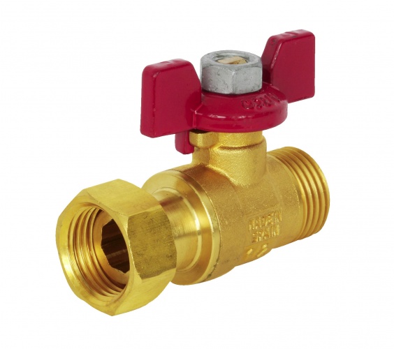 Rutulinis ventilis trumpa rankena 1/2″ v/i, su laisva veržle DK internetu