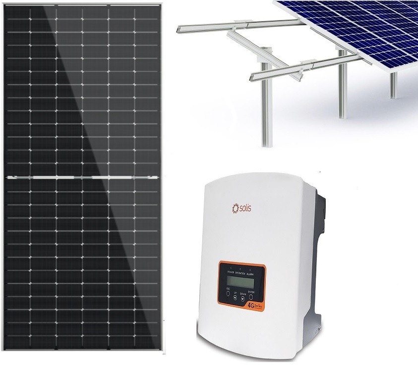 10kW Saulės elektrinės komplektas (be montavimo darbų), montavimui ant žemės internetu