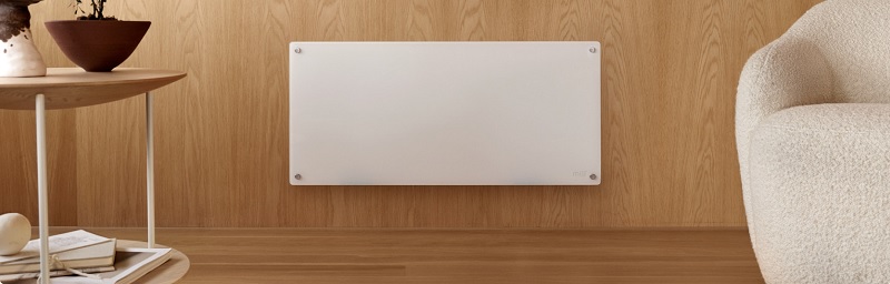 Stiklinis panelinis šildytuvas Mill Glass su WIFI, 900W, baltas (GL900WIFI3MP)