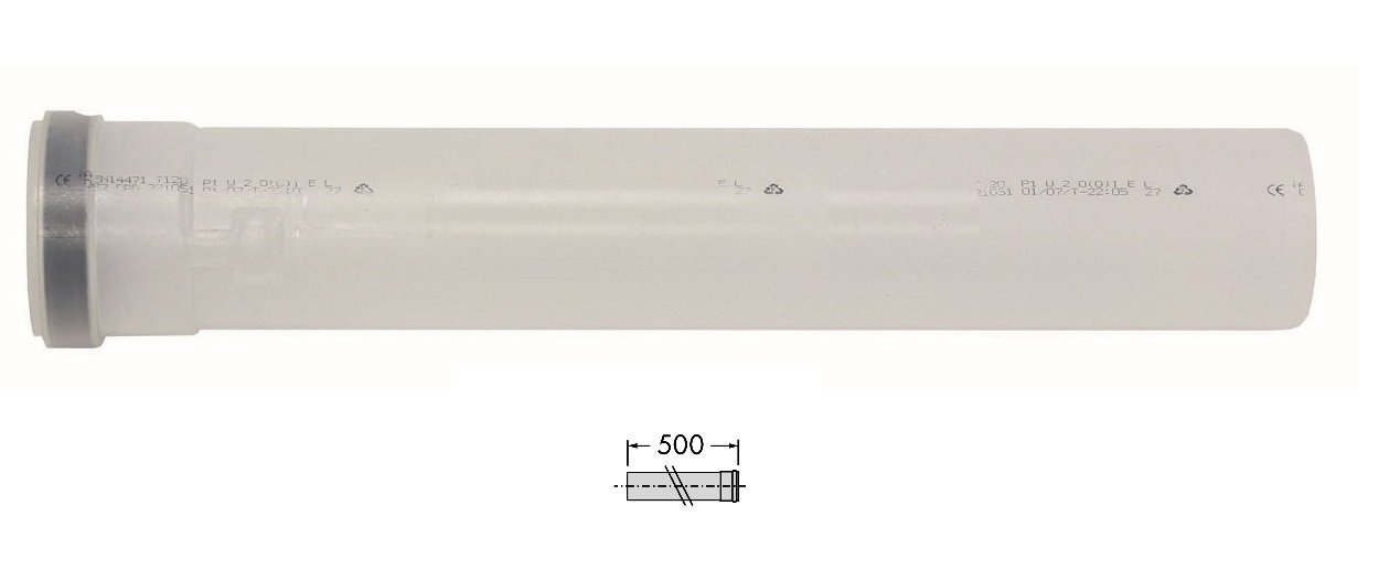 Vaillant dūmtraukio prailginimas 0,5 m,kondensaciniam katilui, d.80mm internetu