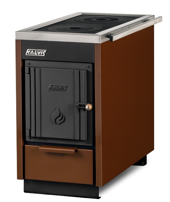 Kieto kuro katilas viryklė „Kalvis 4CN” 10 kW, dvi kaitvietės