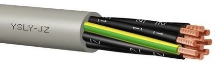 Kabelis OPVC-JZ 5×2,5 pilkas, daugiagyslis internetu