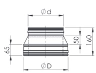 DW antgalis virš. HeatUp NPNP d.180/230 (BL) (H221 1 3101 0180 000)