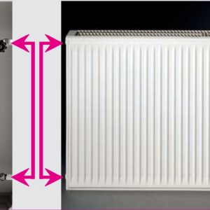 Renovacinis plieninis radiatorius HM 22C-AT-55-0600, prijungimas šoninis