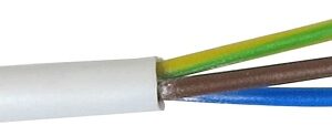Kabelis H03VV-F 2x0,75 300/300 V, baltas, daugiagyslis