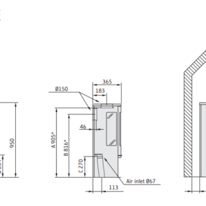 Krosnelė CONTURA C856G:2 Style, juoda, su stikliniu viršumi (998458,998660, 203149)