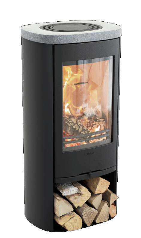 Krosnelė CONTURA C810:3 Style, juoda, su muilo akmens plokšte (998446,203150) kaina