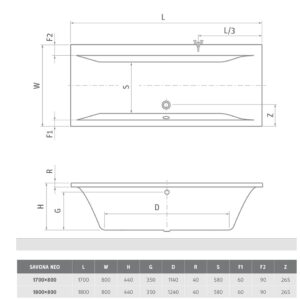 Vonia SAVONA NEO 1800x800