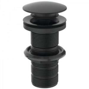 Ideal Standard Click - Clack dugno vožtuvas 1 1/4” (32 mm) be persipylimo, matinė juoda