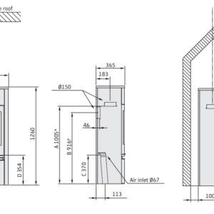 Krosnelė CONTURA C890:1 Style, korpusas juodos spalvos, kompl (998593,203150,998655)