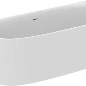 Prie sienos statoma akrilinė vonia Ideal Standard Dea Duo 180x80cm, su Click-Clack vožtuvubalta