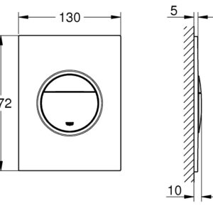 Grohe Nova Cosmopolitan S WC klavišas, chromuotas