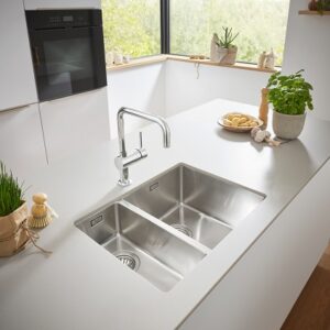 Grohe nerūdijančio plieno plautuvė K700 U 80-S 760x450 mm, nerūdijantis plienas