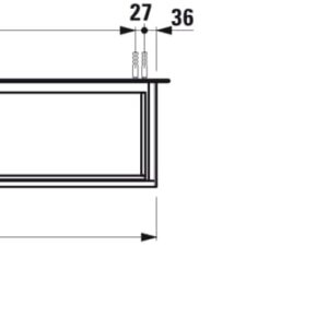 THE NEW CLASSIC spintelė praustuvui 1180x670x320 cm, traffic grey
