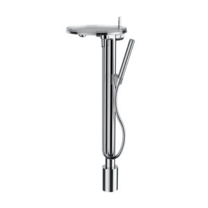 Kartell by LAUFEN Vonios maišytuvas-kolonėlė su padėkliuku, žarna su dušeliu