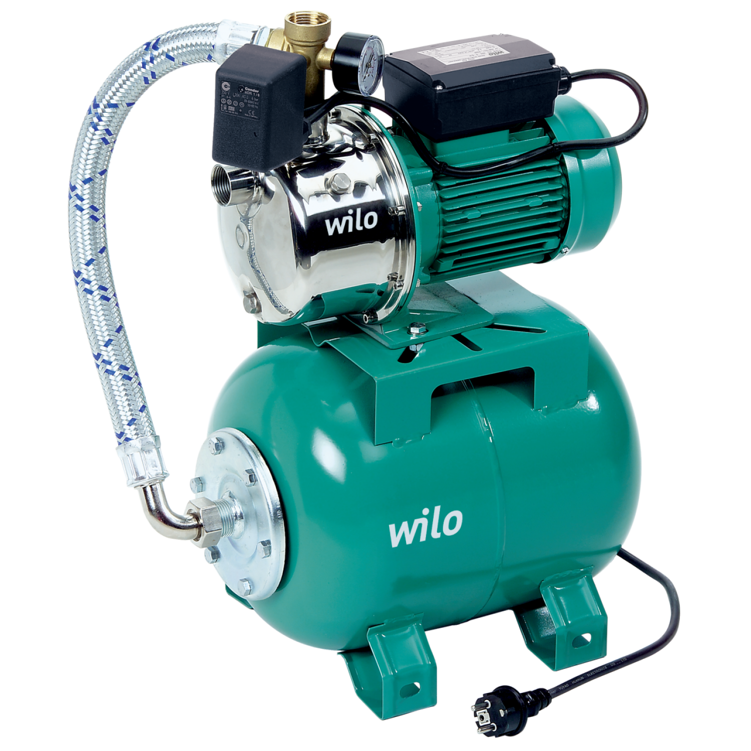 *Savisiurbis siurblys HWJ 203-EM-50 komplekte su slegio rele ir 50 l hidroforu