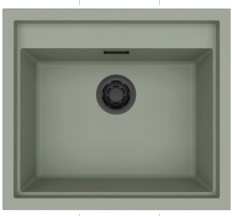 Granitinė plautuvė ELLECI SINTESI 105 570 X 500 1V žalsva K82, ventilis aukso J017258