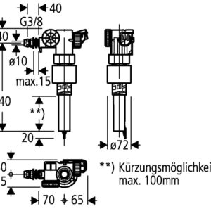 Vandens pripylimo mechanizmas RAPID potinkiniams bakeliams G3/8