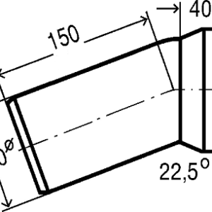 Viega WC pajungimo alkūnė 22,5*, 110 mm
