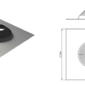 Stogo sandarinimo detalė AL+EPDM, 0°-45°