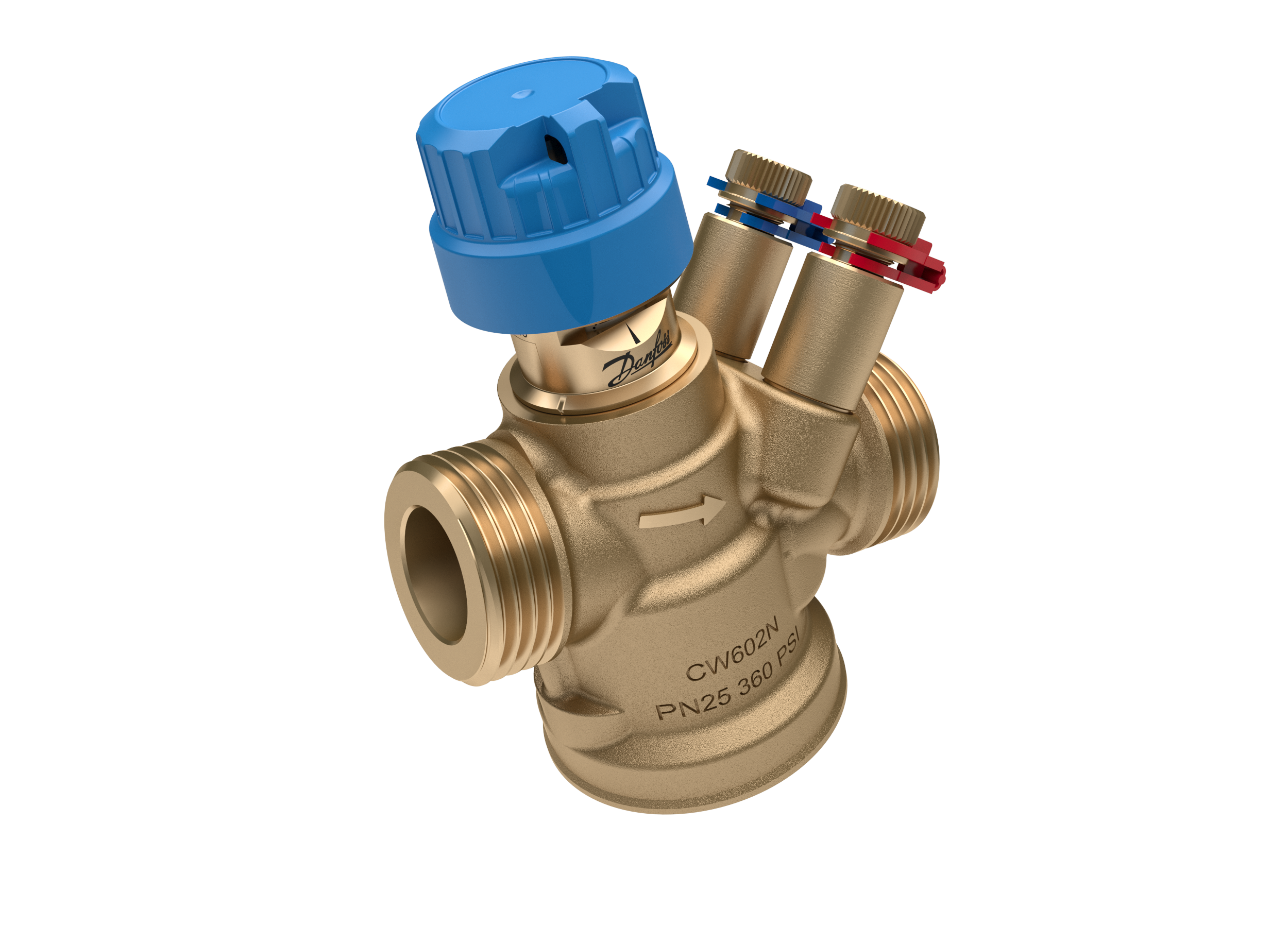 Automatinis ventilis AB-QM 4.0 DN 20, Qmaks 1.20 (m3/h), išorinis sriegis