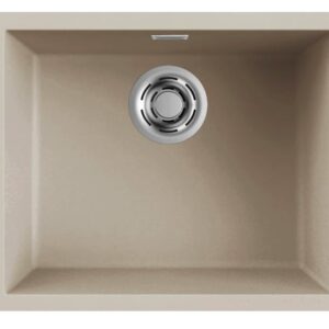 Granitinė plautuvė ELLECI ZEN 105 556x456,rusva sp.,  K95 , Keratek,(universalus montavimas, iš apačios, arba viršaus) J