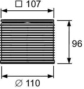 TECEdrainpoint S nerūd. plieno grotelių rėmas "Quadratum" 100mm