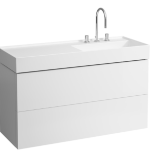 Kartell by Laufen spintelė, 600x1180x450mm, su dviem stalčiais, balta