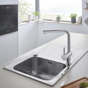 Grohe nerūdijančio plieno plautuvė K500, dubuo 45 x 40 cm
