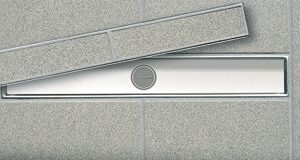 TECEdrainline dušo latako grotelės plytelei įklijuoti "plate", tiesios, ilgis 70 cm
