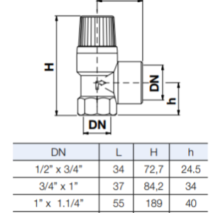 Apsauginis vožtuvas1/2" 6bar (10004703)